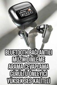 Bluetooth Kulaklık Kablosuz Ekranlı ANC/ENC Destekli Dokunmatik