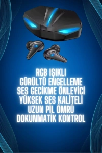 Bluetooth Kulaklık Kulaklığı RGB Işıklı Oyunlarda Düşük Gecikme