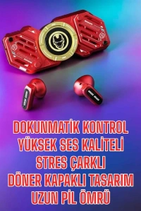 Bluetooth Kulaklık Stres Çarklı Döndürülebilir Uzun Şarj Süreli  Kulaklığı