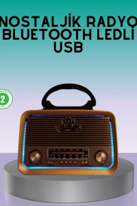 Bluetooth Özellikli Nostalji Radyo 3 Bant FM AM SW