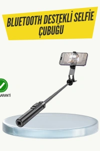 Bluetooth Selfie Çubuğu – Işıklı, Katlanabilir, Uzaktan Kumandalı