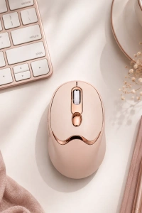 Bluetooth ve 2.4G Destekli Sessiz Kablosuz Mouse Şarjlı Tasarım