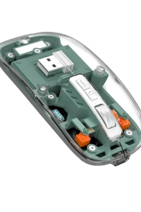 Bluetooth ve 2.4G USB Destekli Pilli Kablosuz Şeffaf Mouse