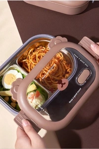 Bölmeli Paslanmaz Çelik Yemek Kutusu