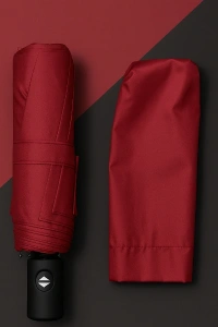 Bordo Kılıflı Otomatik Kompakt Şemsiye