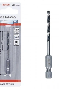 Bosch Pointteq Altıgen Şaftlı Hss Matkap Ucu 3 mm