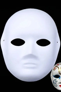 Boyanabilir Surat Model Maske – Lastikli | Kendin Tasarla