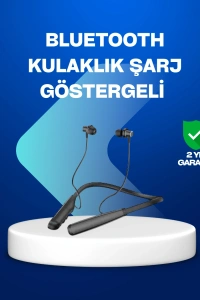 Boyun Askılı Kablosuz Bluetooth Kulaklık – Aktif Gürültü Önleme, LCD Ekranlı