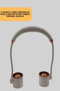 Boyun Askılı Katlanabilir Fan 1000 mAh USB Şarjlı Taşınabilir