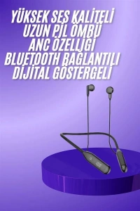 Boyun Bantlı Kablolu Yüksek Ses Kaliteli Bluetooth Kulaklık Uzun Pil Ömrü