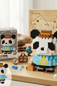 Bricks Gezgin Panda Mini Lego Figürü