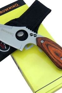 Browning 087 Yüzme Kamp Bıçak 16 cm - Ahşap Sap, Özel Kılıflı