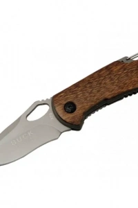 Buck X74 Çakı Ahşap 15 cm Manuel, Kemerlikli