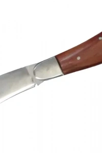 Bursa Çelik Eğri Bağ / Kablo / Aşı Çakısı, Ahşap Saplı - 22 cm