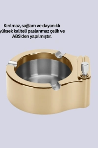 Çakmaklı Küllük Paslanmaz Metal Dayanıklı Tasarım
