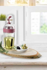 Cam Yağdanlık Fresh Ölçülü Yağ Şişesi Yağdanlık