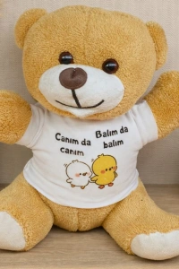Canım da Canım Balım da Balım Tişörtlü Peluş Ayıcık