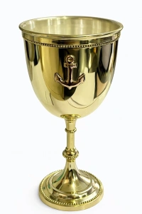 Çapa Desenli Pirinç Kadeh Bardak