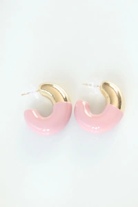 CCB Gül Kurusu Gold Çift Renk Küpe