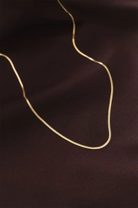 Çelik Gold Renk 60 cm İnce İtalyan Zincir Kolye