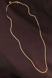 Çelik Gold Renk 60 cm İnce İtalyan Zincir Kolye