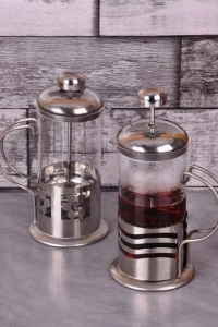 Çelik Kulplu Cam French Press - 350 ml