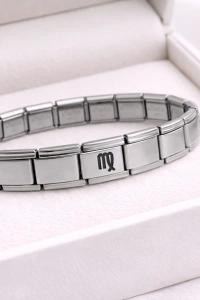 Çelik Nomination Bileklik Başak Burcu | Paslanmaz Çelik Burç Bilekliği | Zarif ve Şık Tasarım