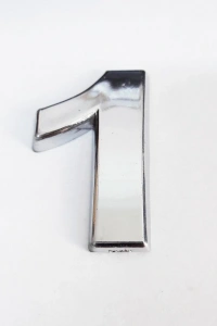 Cemax 1 Rakamı 3,75 cm Krom Yapışkanlı