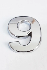 Cemax 9 Rakamı 3,75 cm Krom Yapışkanlı