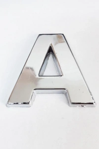 Cemax A Harfi  3,75 cm Krom Yapışkanlı