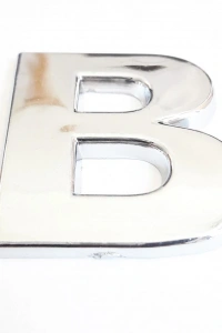 Cemax B Harfi  3,75 cm Krom Yapışkanlı