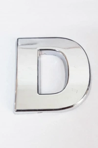 Cemax D Harfi  3,75 cm Krom Yapışkanlı