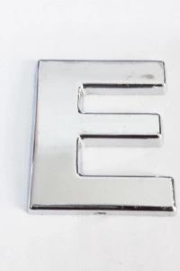 Cemax E Harfi  3,75 cm Krom Yapışkanlı