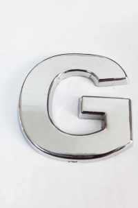 Cemax G Harfi  3,75 cm Krom Yapışkanlı