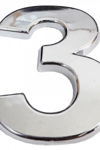 Cemax Krom Yapışkanlı 3 Rakamı 5 cm