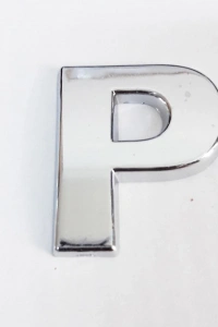 Cemax P Harfi  3,75 cm Krom Yapışkanlı