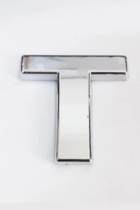 Cemax T Harfi  3,75 cm Krom Yapışkanlı