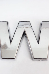 Cemax W Harfi  3,75 cm Krom Yapışkanlı