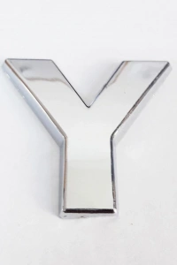 Cemax Y Harfi  3,75 cm Krom Yapışkanlı