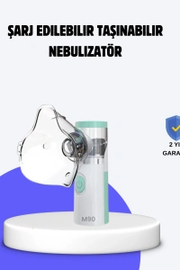Cep Tipi Şarjlı Nebulizatör Ultrasonik Buhar Makinesi