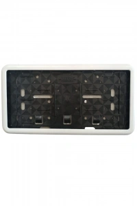 Çerçeveli Dikdörtgen  Plakalık Plaka Altlığı Beyaz 32X17cm 1 Adet