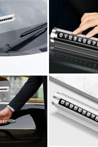 Çevirmeli Araç Içi Telefon Numaralık Çevirmeli Alüminyum Oto Park Numaratörü