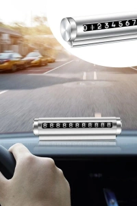 Çevirmeli Araç Içi Telefon Numaralık Çevirmeli Alüminyum Oto Park Numaratörü