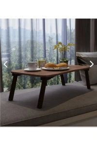 Ceviz Laptop Sehpa Çalışma Kahvaltı Masası