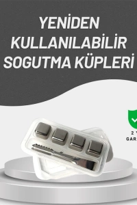 Çevre Dostu Metal Buz Küpü ve Kullanışlı Klips Seti