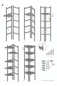 Kitaplık Çiçeklik 6 Raflı Beyaz Çok Amaçlı Stand Altı Bölmeli 160*30*43
