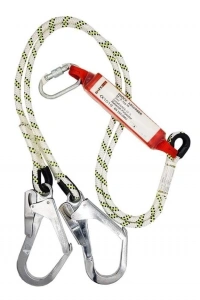 Çift Bacaklı Şok Emicili Lanyard Büyük Kancalı