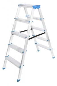 ÇİFT BASAMAKLI ALÜMİNYUM METAL MERDİVEN YÜKSEKLİK 115CM BAŞ GENİŞLİK 8CM