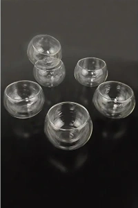 Çift Cidarlı Cam Reçellik 6 Adet