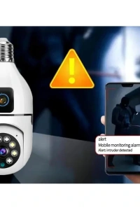 Çift Lensli Duy Girişli Kablosuz Ampul Kamera